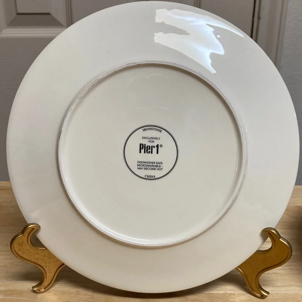 Pier 1 Imports Verona Ironstone Salad Plates Set of 4